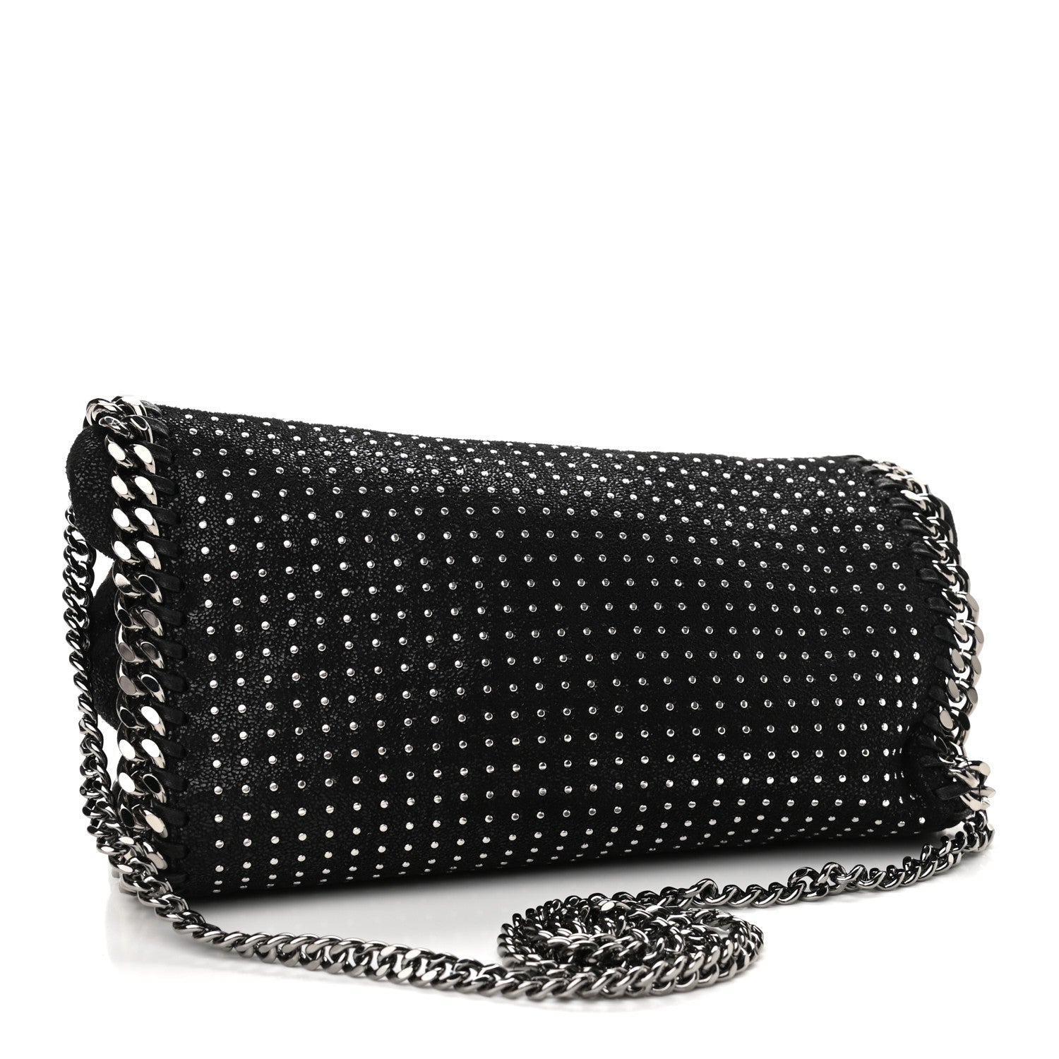 Stella McCartney Shaggy Deer All Over Studs Mini Falabella Tote Black 3 of 10