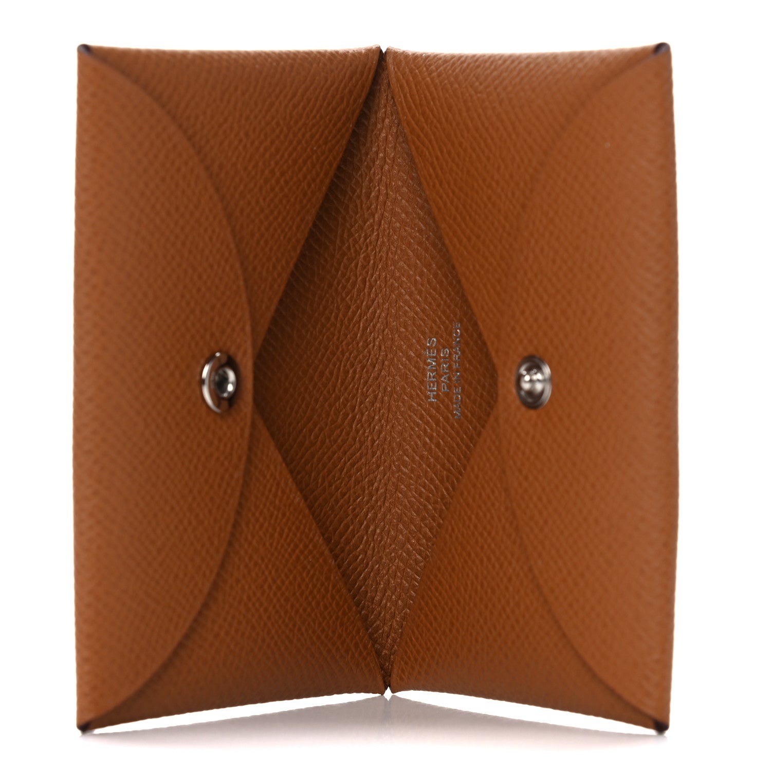 Hermes Epsom Calvi Card Case Gold 5 of 10