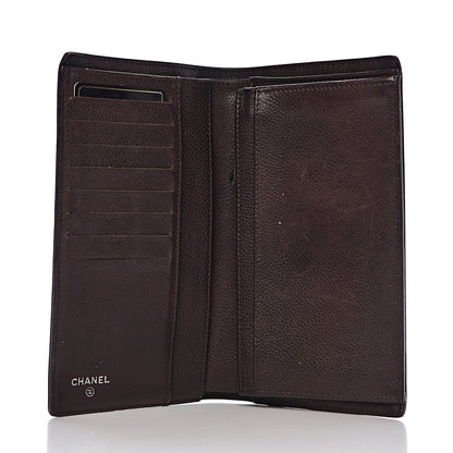 Chanel Caviar Timeless CC Yen Wallet Dark Brown 5 of 22