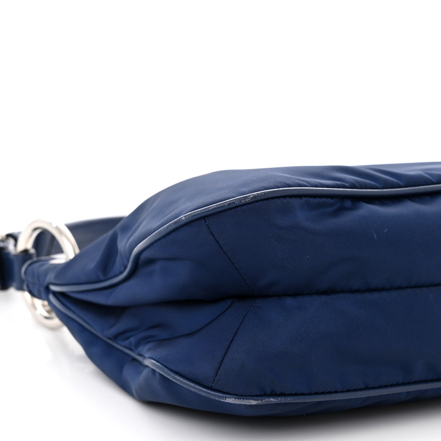 Tessuto Nylon Soft Calfskin Shoulder Bag Royal