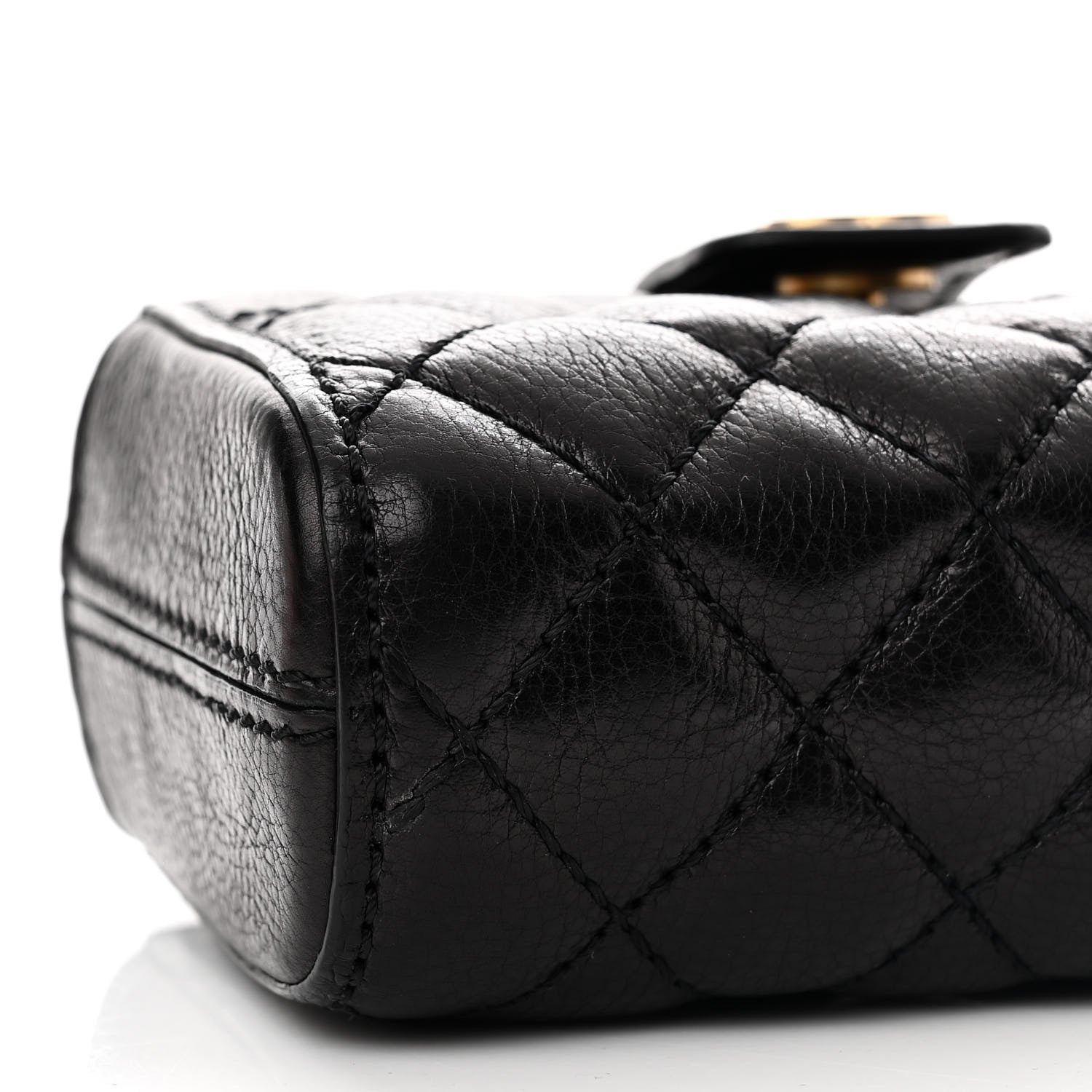 Chanel Calfskin Quilted Pearl Chain Love Symbols Mini Bag Black 11 of 12