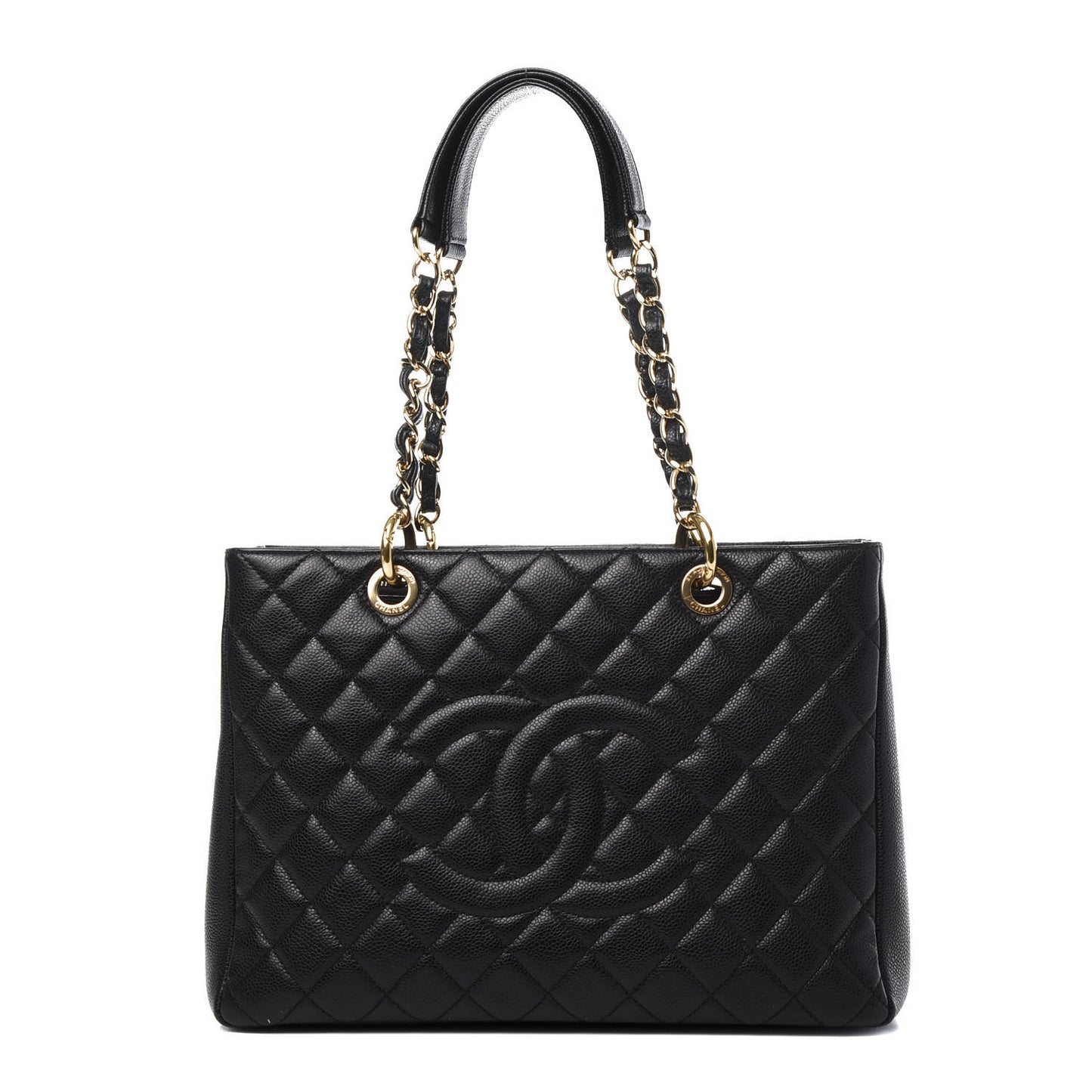 Caviar Quilted Grand Shopping Tote GST Black