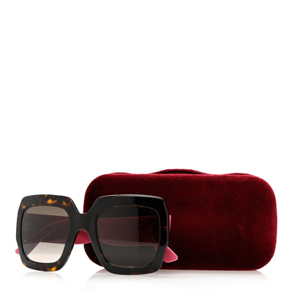 Gucci Square Frame GG0102S Sunglasses Glitter Pink Multi 7 of 7