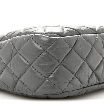 Chanel Aged Calfskin Quilted Large Reissue Camera Case Grey 9 of 10
