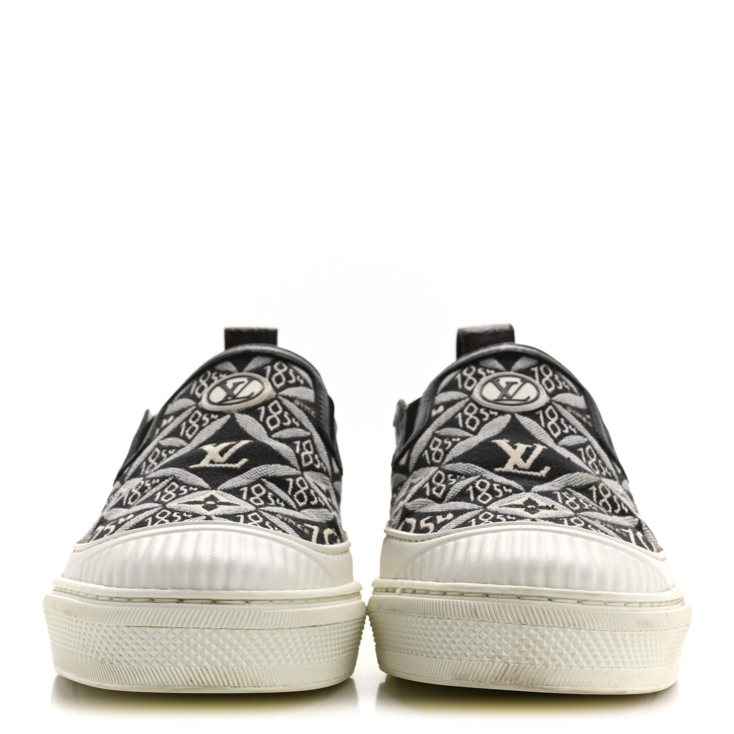 Louis Vuitton Jacquard Since 1854 Playtime Slip On Sneakers 37 Black 3 of 11