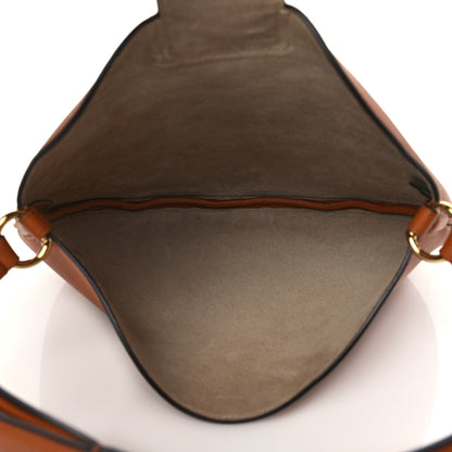 Fendi Vitello Grace Suede Small Croissant Hobo Brandy 5 of 7