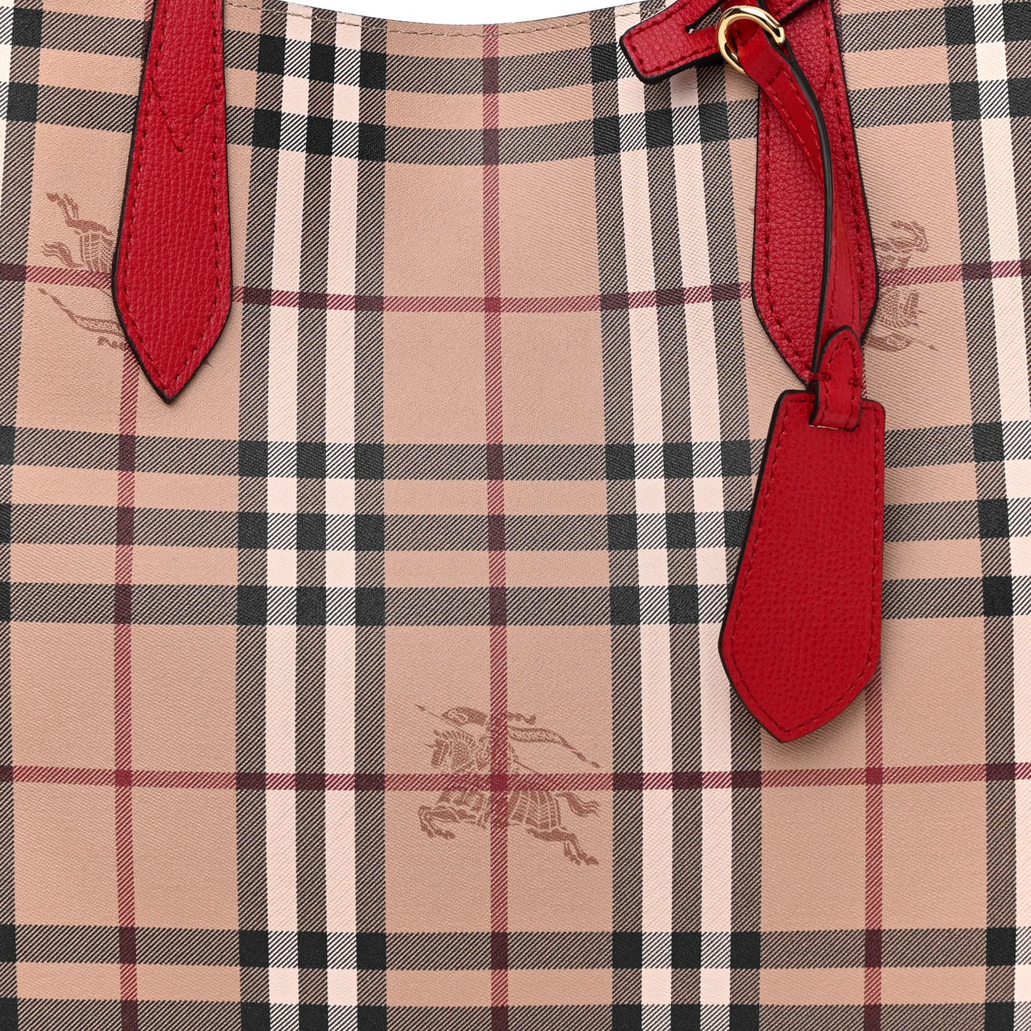 Haymarket Check Medium Reversible Tote Poppy Red