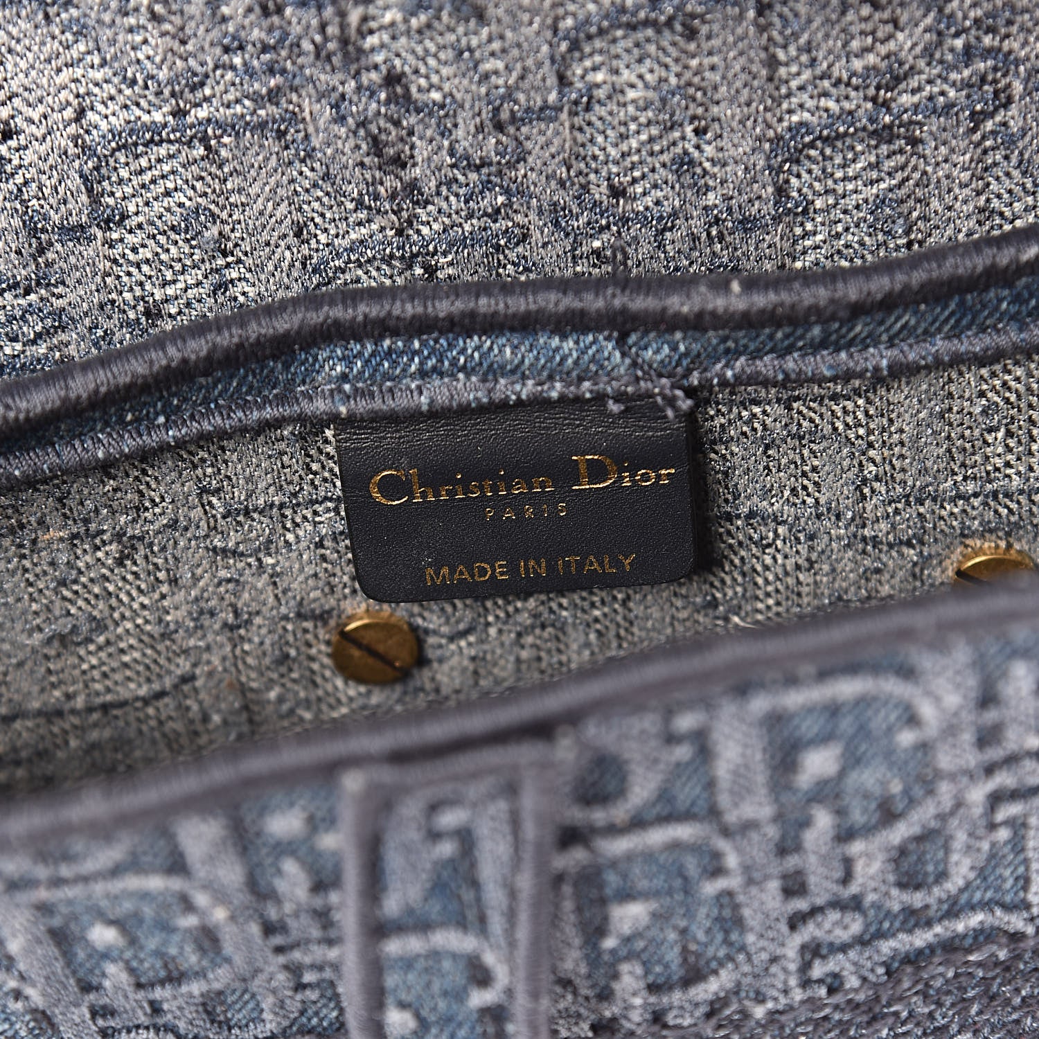 Christian Dior Oblique Saddle Bag Denim 6 of 9