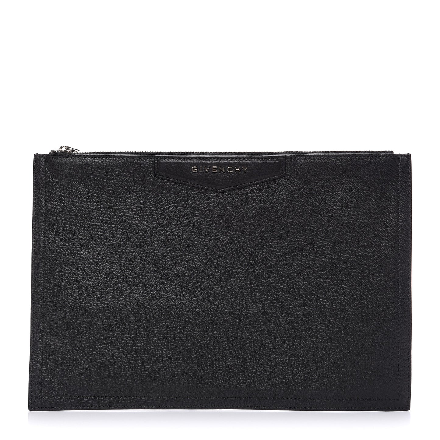 Sugar Goatskin Medium Antigona Pouch Black