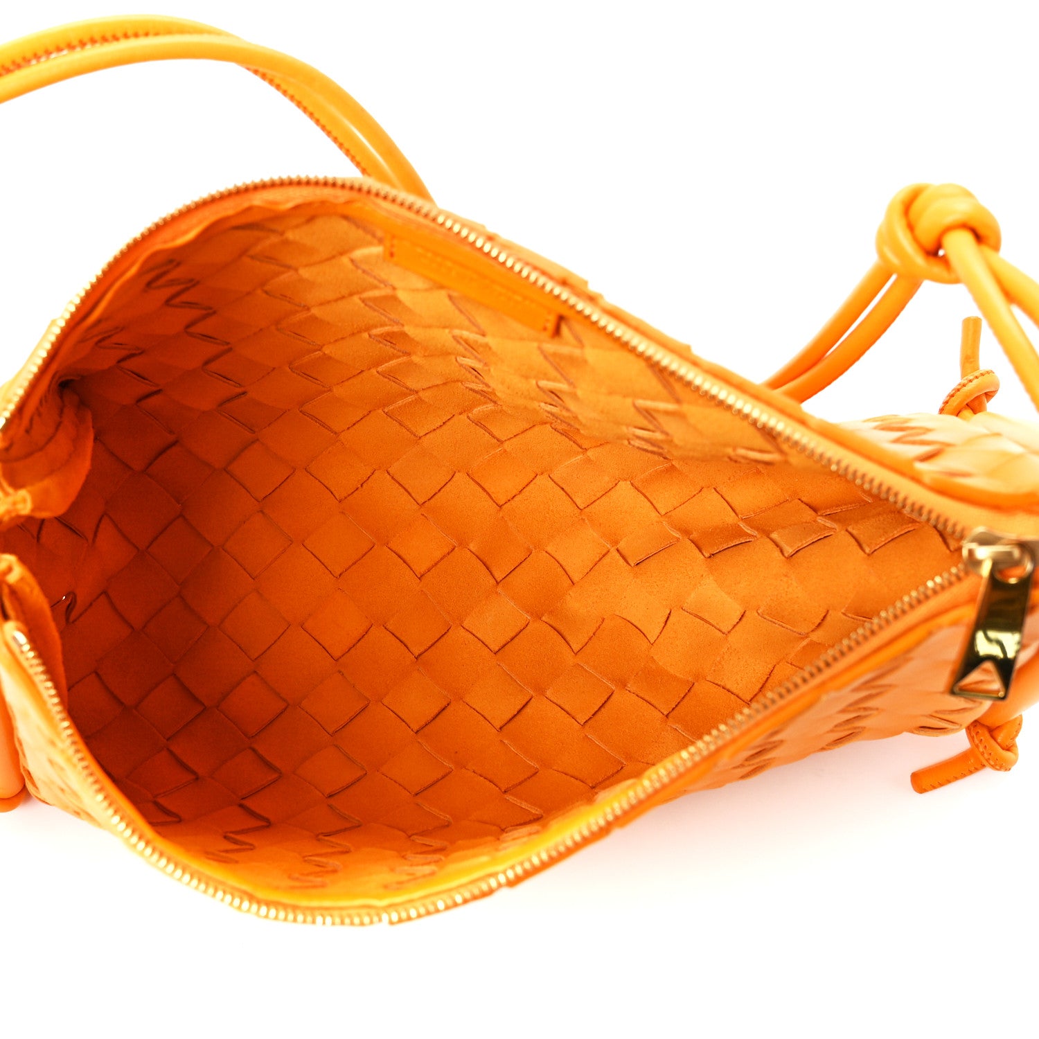 Bottega Veneta Nappa Intrecciato Pouch On Strap Tangerine 5 of 10