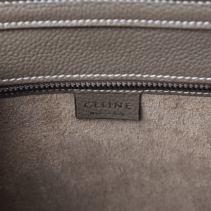 Celine Drummed Calfskin Nano Luggage Souris 6 of 10