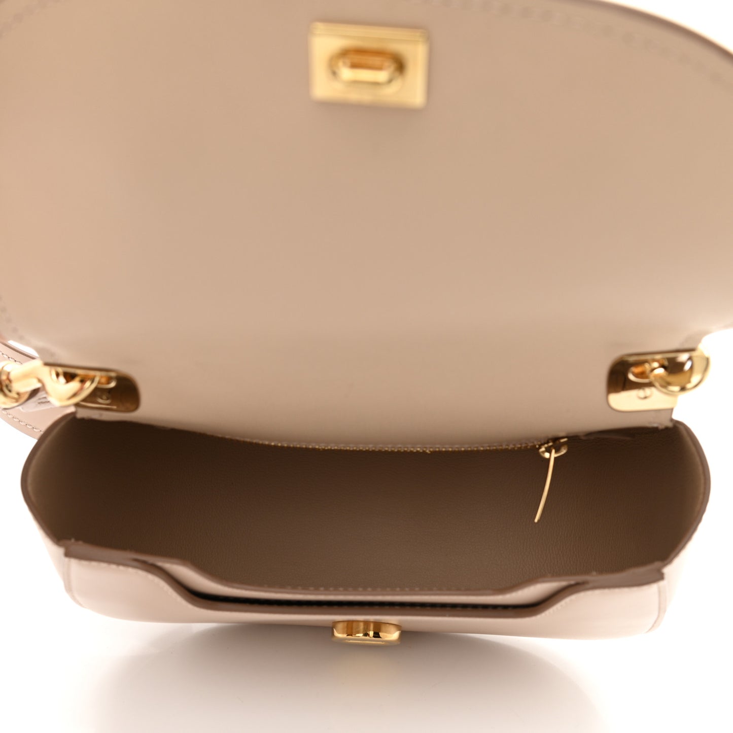 Smooth Calfskin Small Anna Shoulder Bag New Bisque