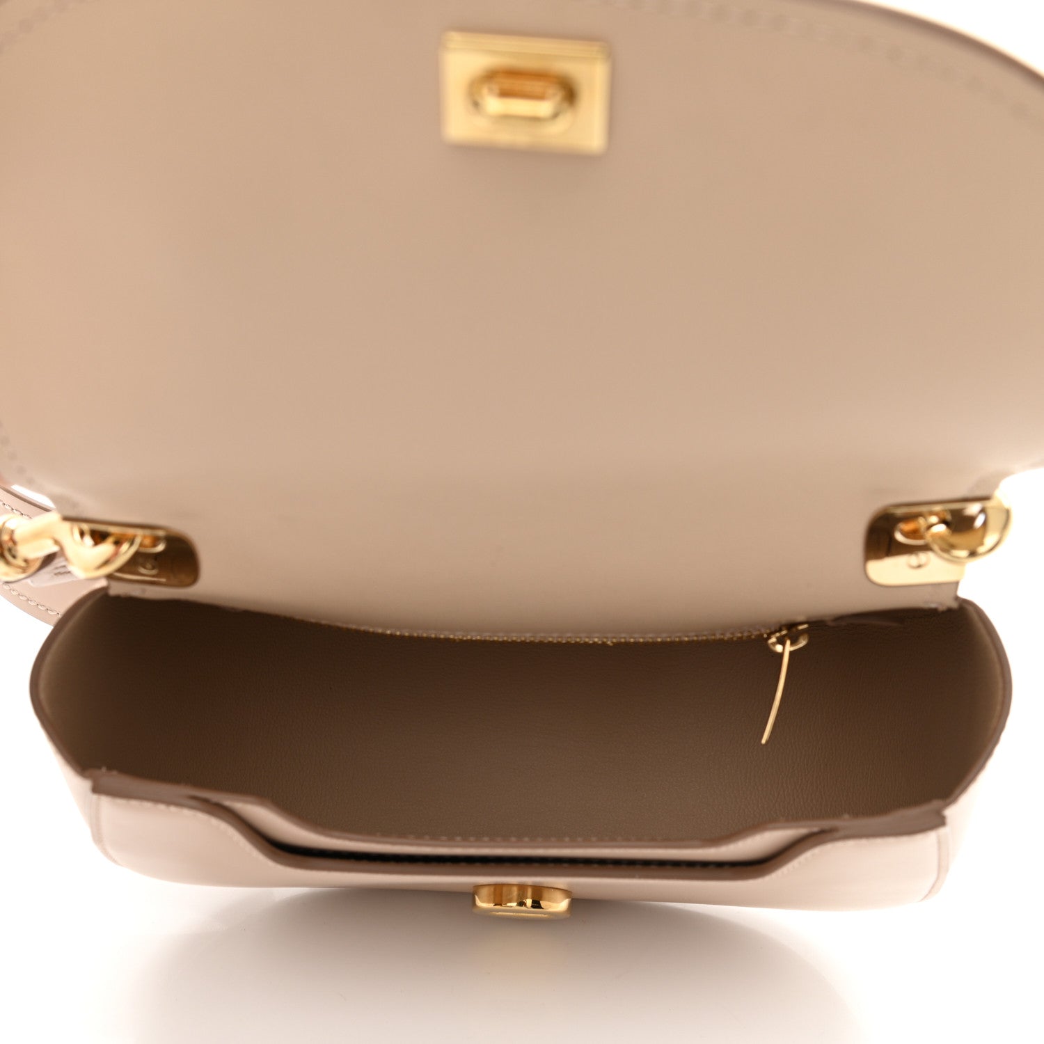 Salvatore Ferragamo Smooth Calfskin Small Anna Shoulder Bag New Bisque 5 of 10
