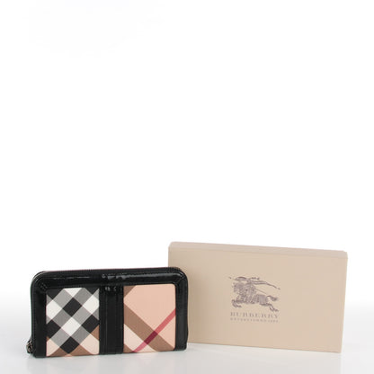 Burberry Nova Check Large Ziggy Zip Around Wallet Black 8 of 8