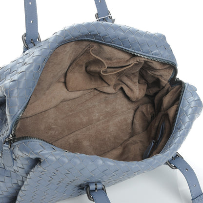 Bottega Veneta Nappa Intrecciato Boston Baltic Blue 5 of 6