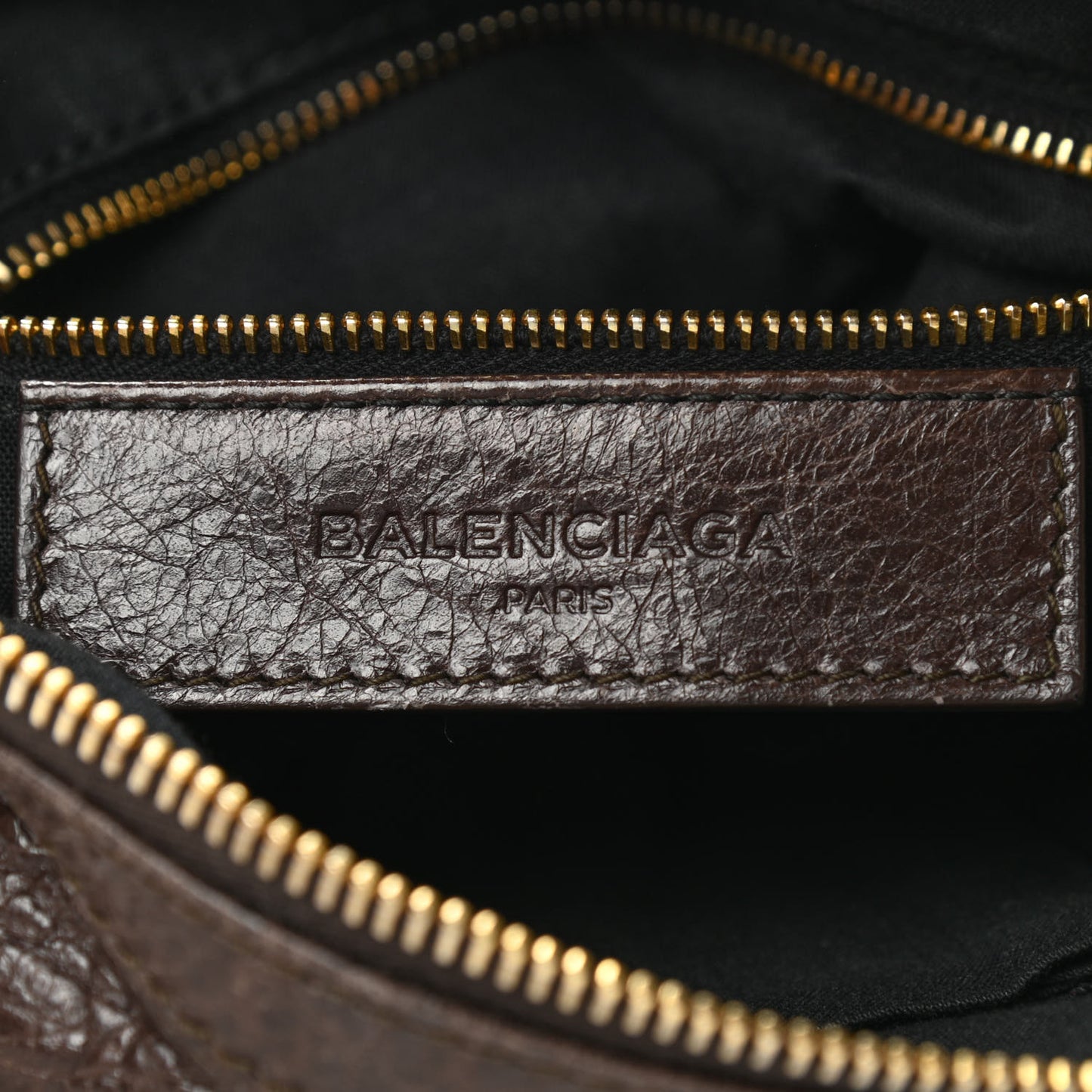 Agneau Giant 12 Gold Hardware Flat Crossbody Charbon
