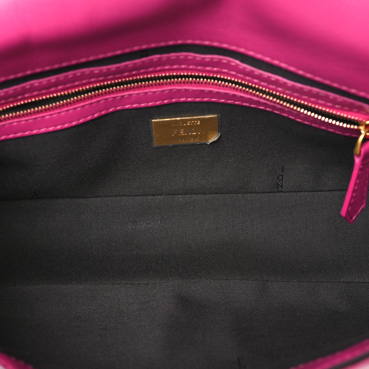 Fendi Nappa FF 1974 Embossed Baguette Ciclamino Pilar 5 of 10