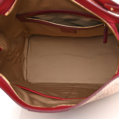 MCM Metallic Visetos Medium Klara Hobo Champagne Gold 5 of 9