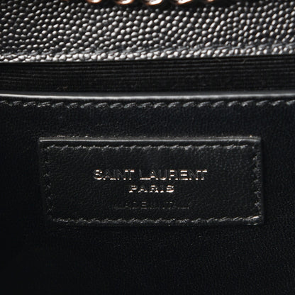 Saint Laurent Grain De Poudre Medium Classic Monogram Kate Satchel Black 7 of 7