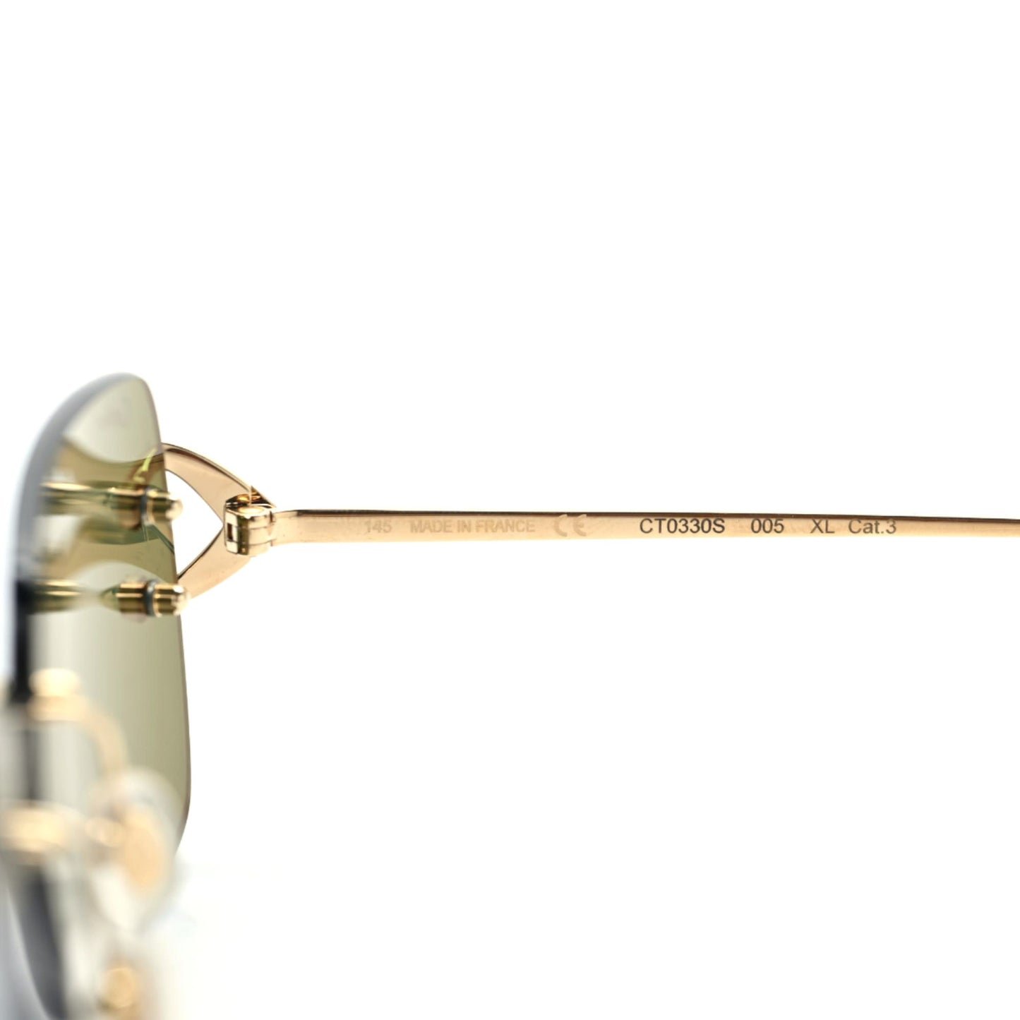 Signature C De Cartier Sunglasses Gold Green