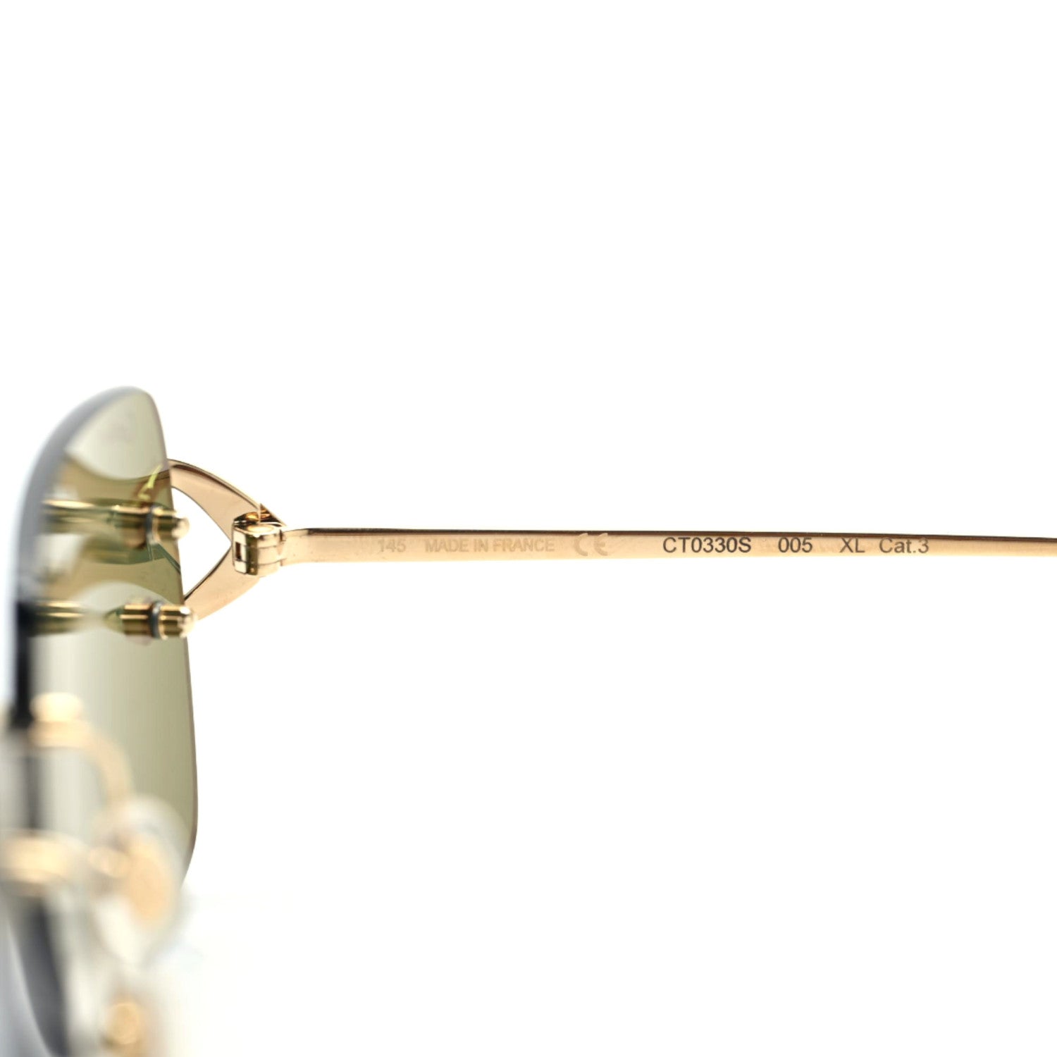 Cartier Signature C De Cartier Sunglasses Gold Green 7 of 8