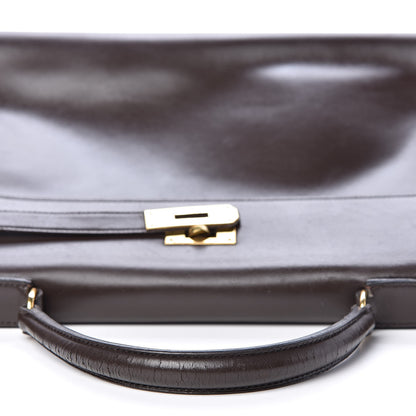 Hermes Box Kelly Retourne 32 Chocolate 16 of 64