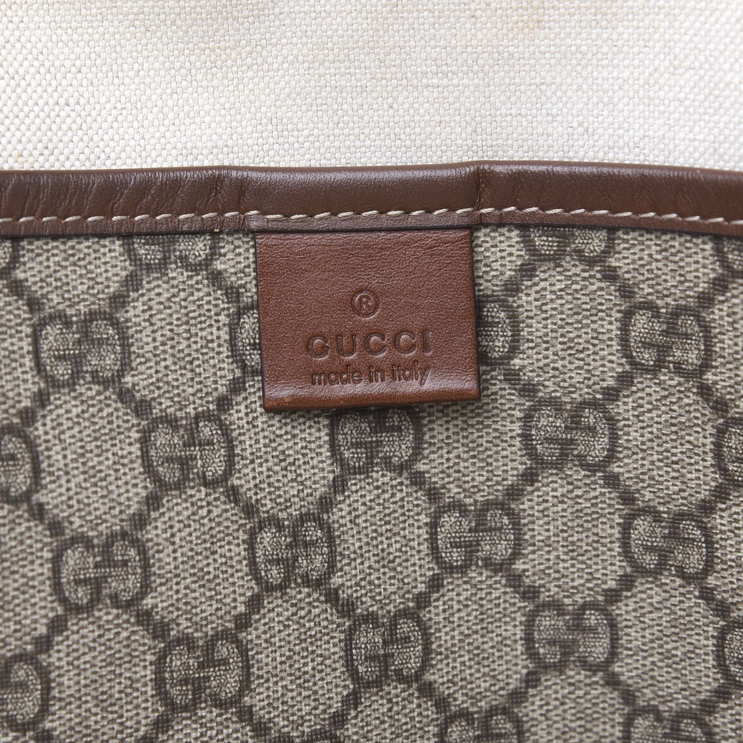 GG Plus Monogram Medium Signature Web Loop Tote Brown