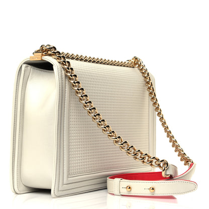 Chanel Lambskin Embossed New Medium Boy Cube Flap White 2 of 6