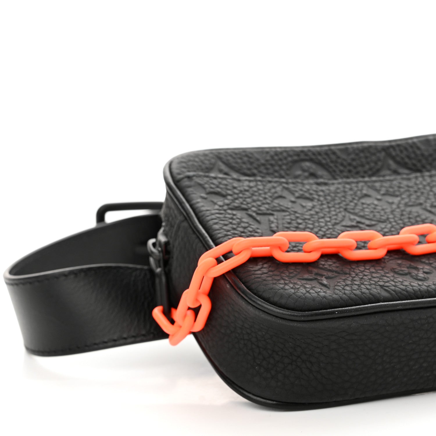 Louis Vuitton Taurillon Monogram Uniformes Solar Ray Soft Pochette Volga Belt Bag Black 8 of 9