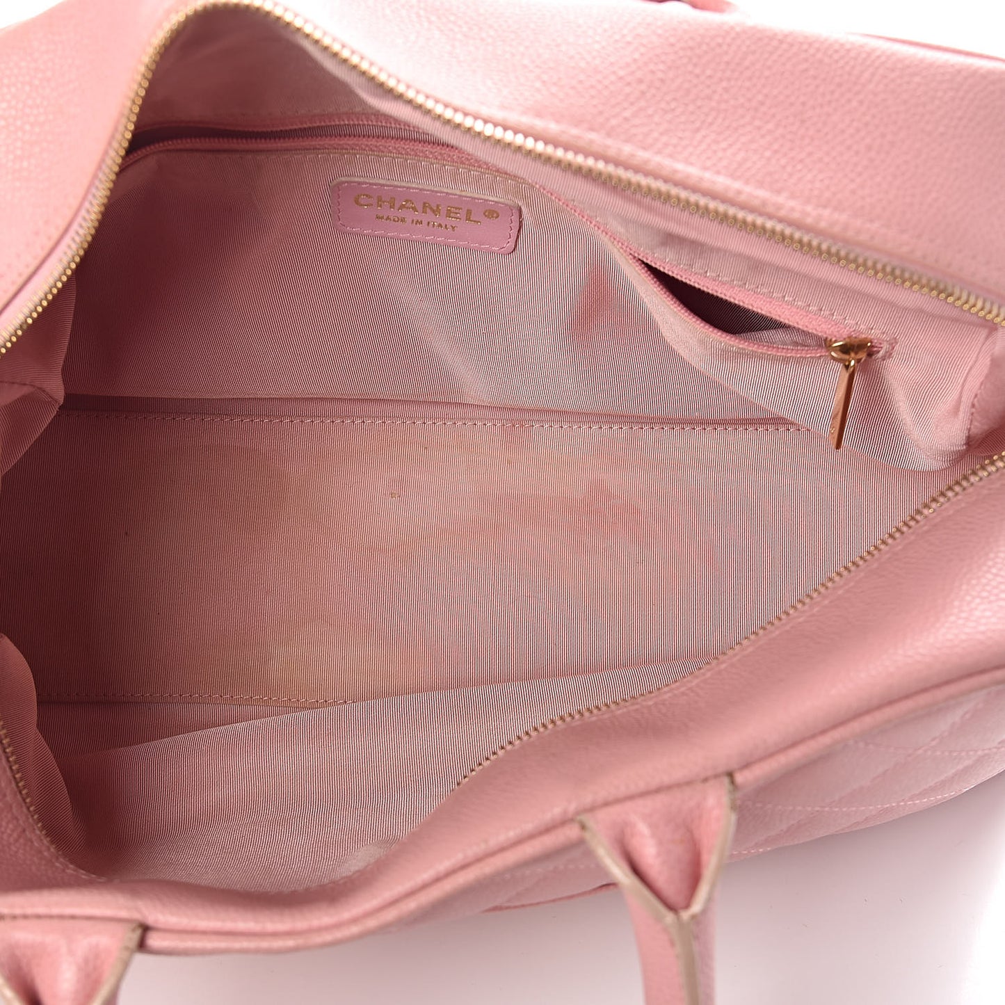 Caviar Quilted Large Bowler Pink