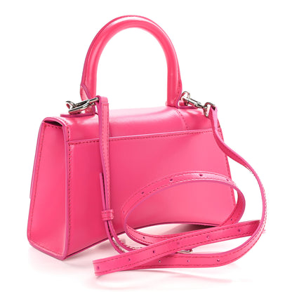 Balenciaga Shiny Box Calfskin Hourglass Top Handle Bag XS Acid Fuchsia 2 of 10