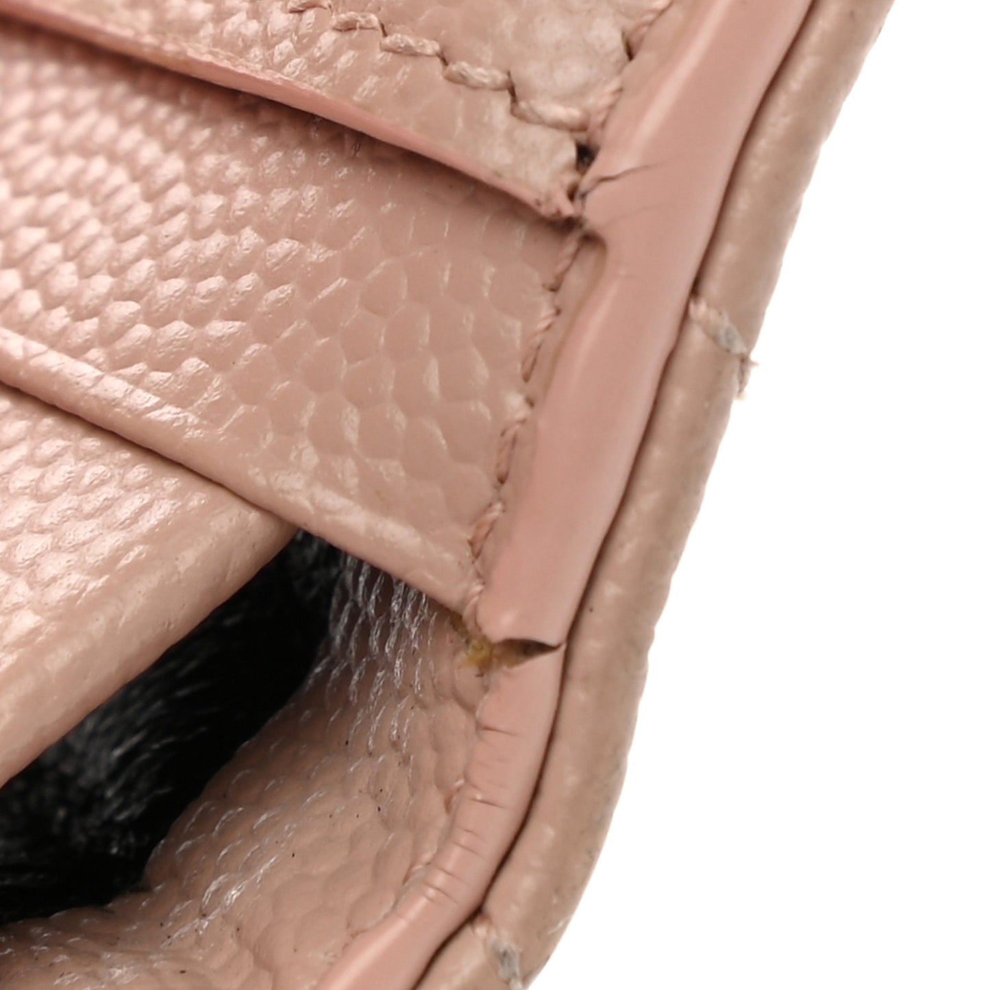 Grain De Poudre Matelasse Chevron Small Monogram Envelope Wallet Blush