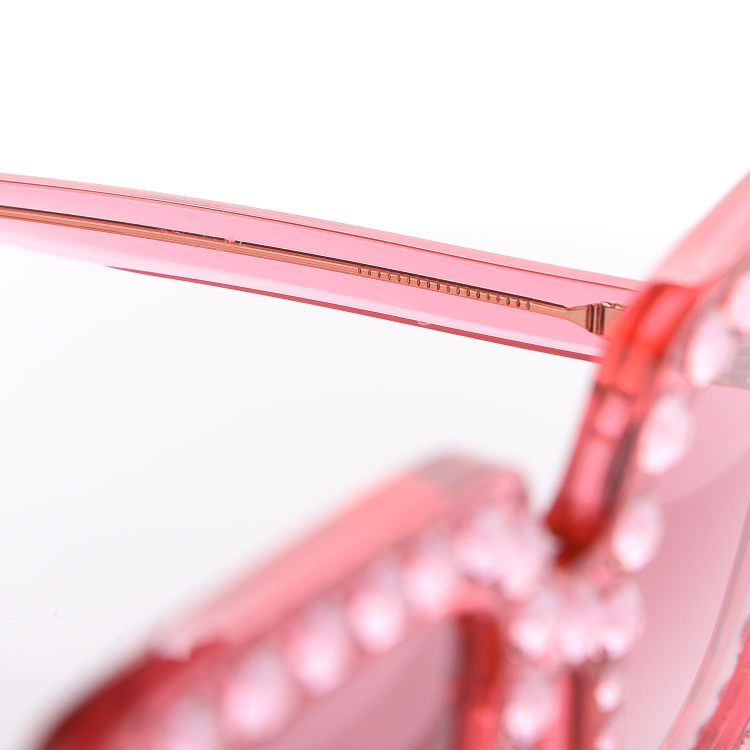 Gucci Crystal Square Frame Sunglasses GG0148S Pink 6 of 9