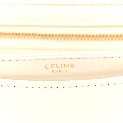 Celine Shiny Calfskin Triomphe Chain Besace Clea White 6 of 9