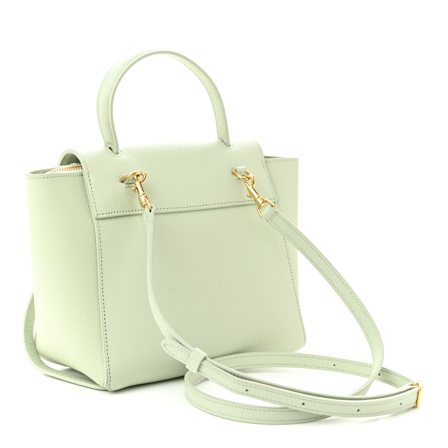 Celine Grained Calfskin Nano Belt Bag Jade 3 of 11