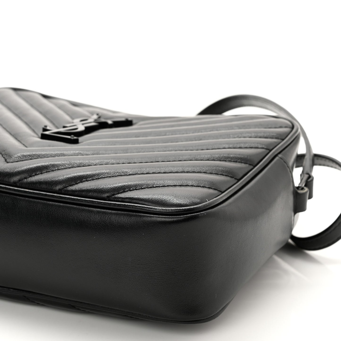 Calfskin Matelasse Monogram Monochrome Lou Camera Bag Black