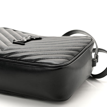 Saint Laurent Calfskin Matelasse Monogram Monochrome Lou Camera Bag Black 10 of 10