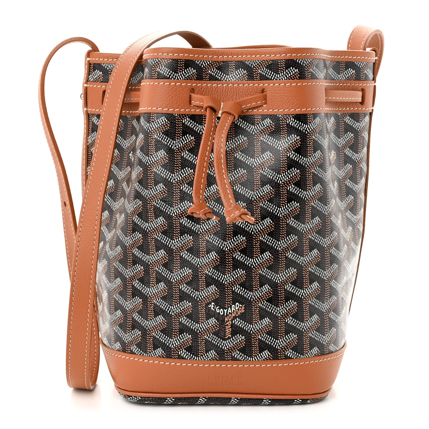 Goyard Goyardine Petit Flot Bucket Bag PM Black Gold 1 of 9