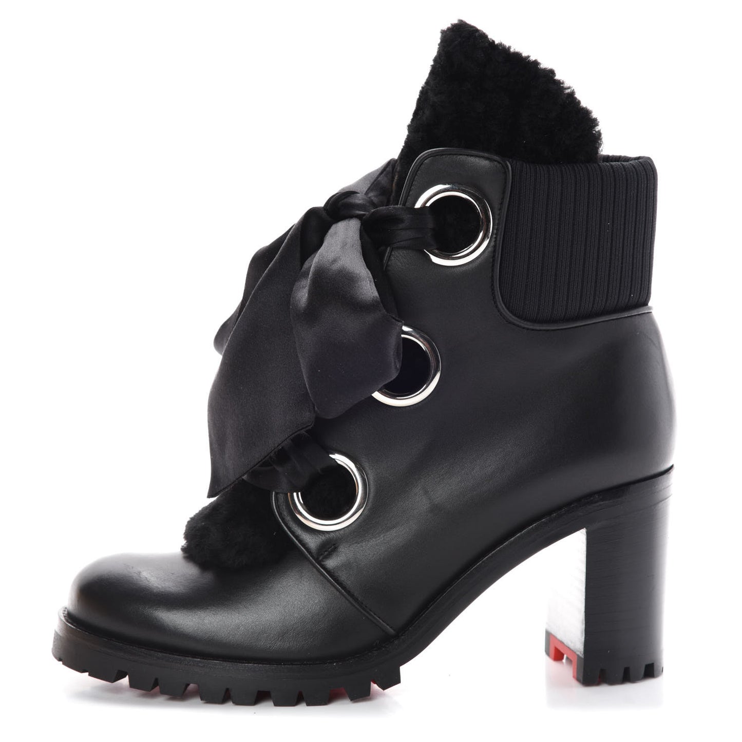 Calfskin Mink Jenny From the Alps 70 Ankle Boots 36.5 Black