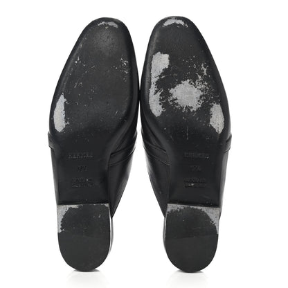 Hermes Goatskin Oz Mules 37.5 Black 5 of 13