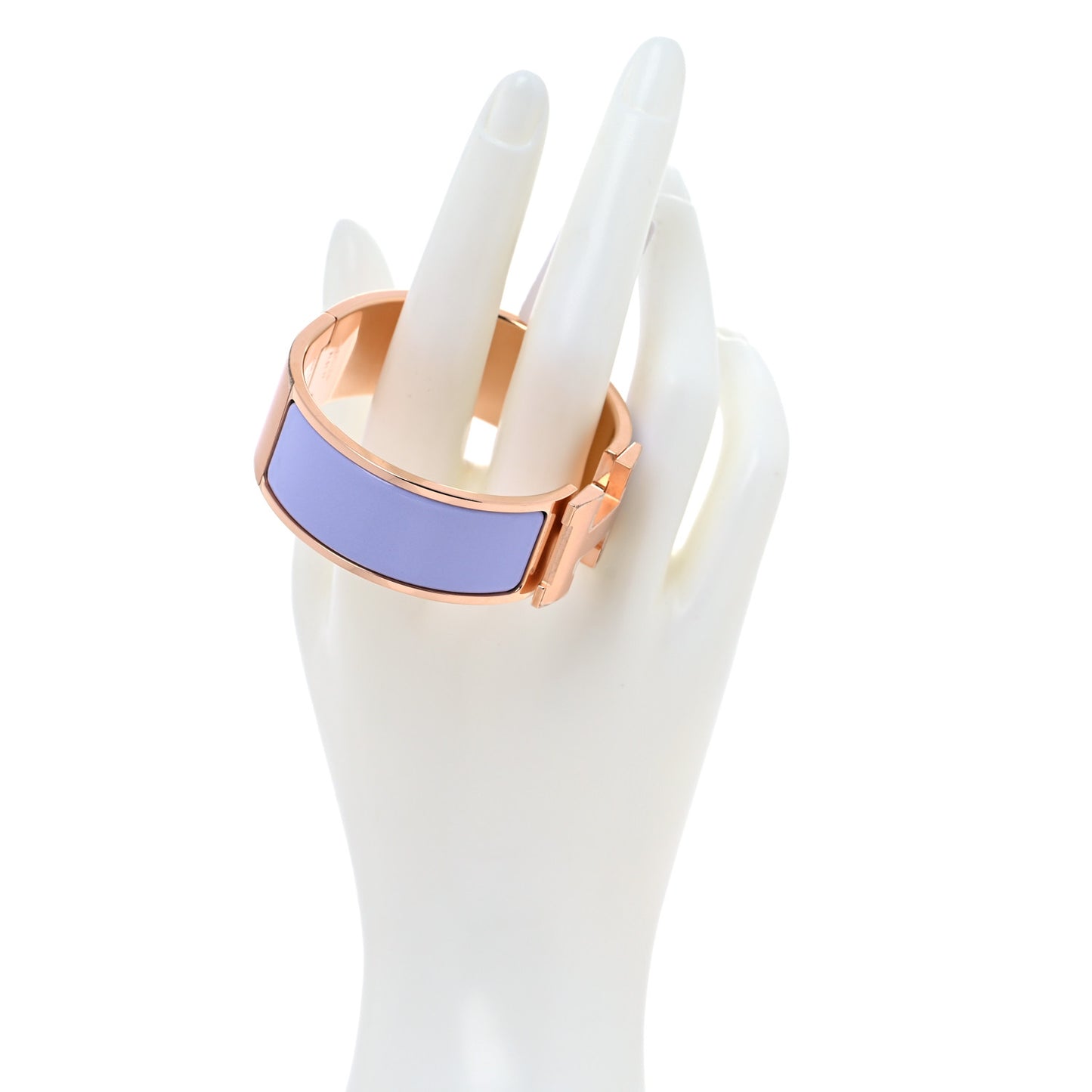 Enamel Wide Clic Clac H Bracelet PM Parme