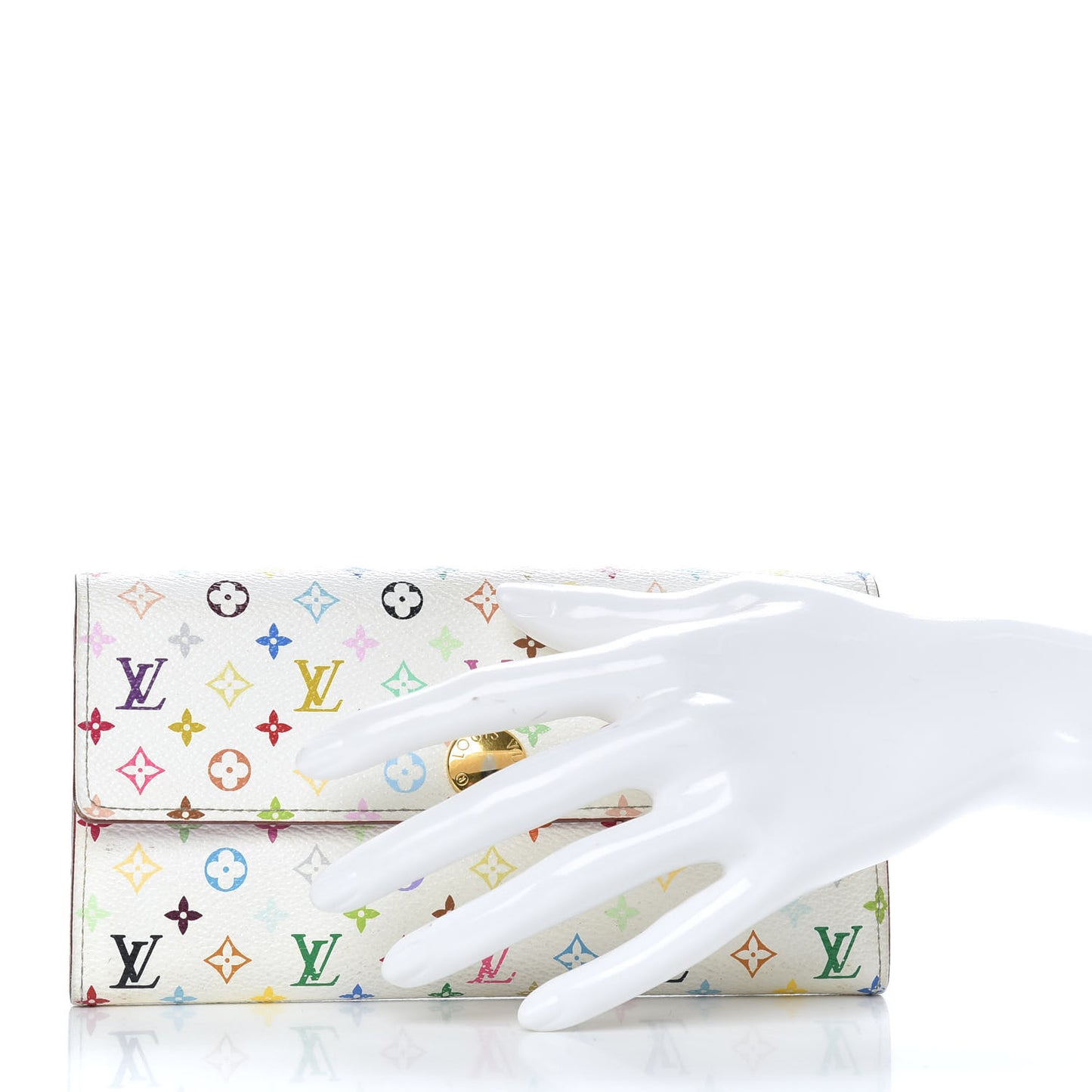 Monogram Multicolor Sarah Wallet White Litchi