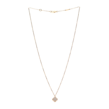 Van Cleef & Arpels 18K Yellow Gold Mother of Pearl Sweet Alhambra Pendant Necklace 3 of 5