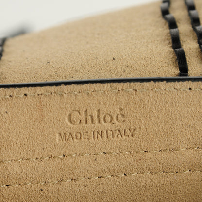 Chloe Calfskin Braided Mini Hudson Shoulder Bag Black 6 of 8