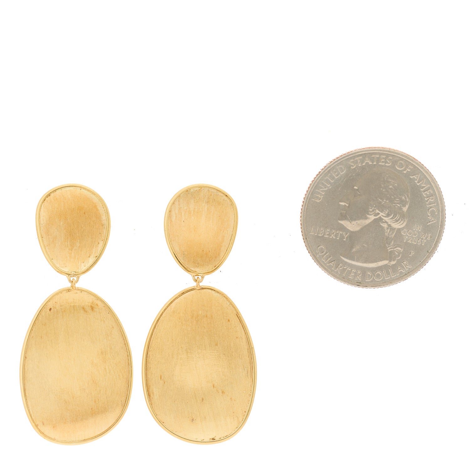 Marco Bicego 18K Yellow Gold Small Lunaria Drop Earrings 2 of 5