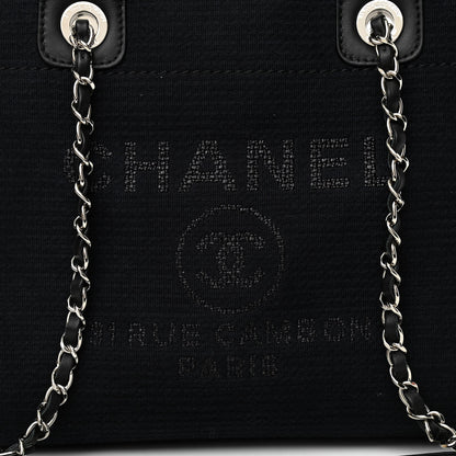 Chanel Mixed Fibers Small Deauville Tote Black 7 of 12