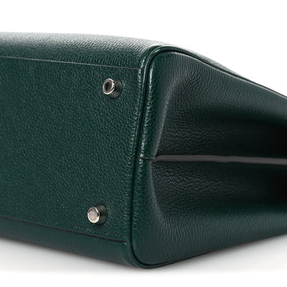 Gucci Grainy Calfskin Medium Zumi Top Handle Bag Vintage Green 11 of 16