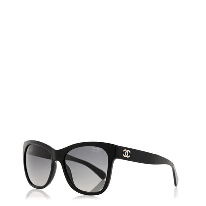 Chanel Acetate Polarized Square CC Sunglasses 5380 Black 1 of 8