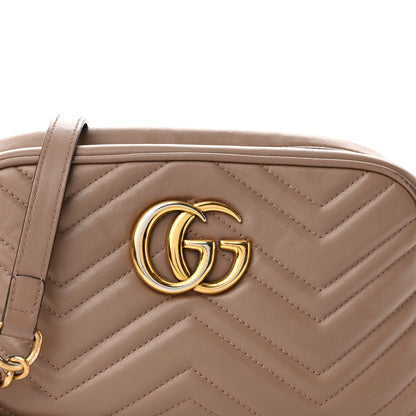 Gucci Calfskin Matelasse Small GG Marmont Chain Shoulder Bag Porcelain Rose 8 of 12