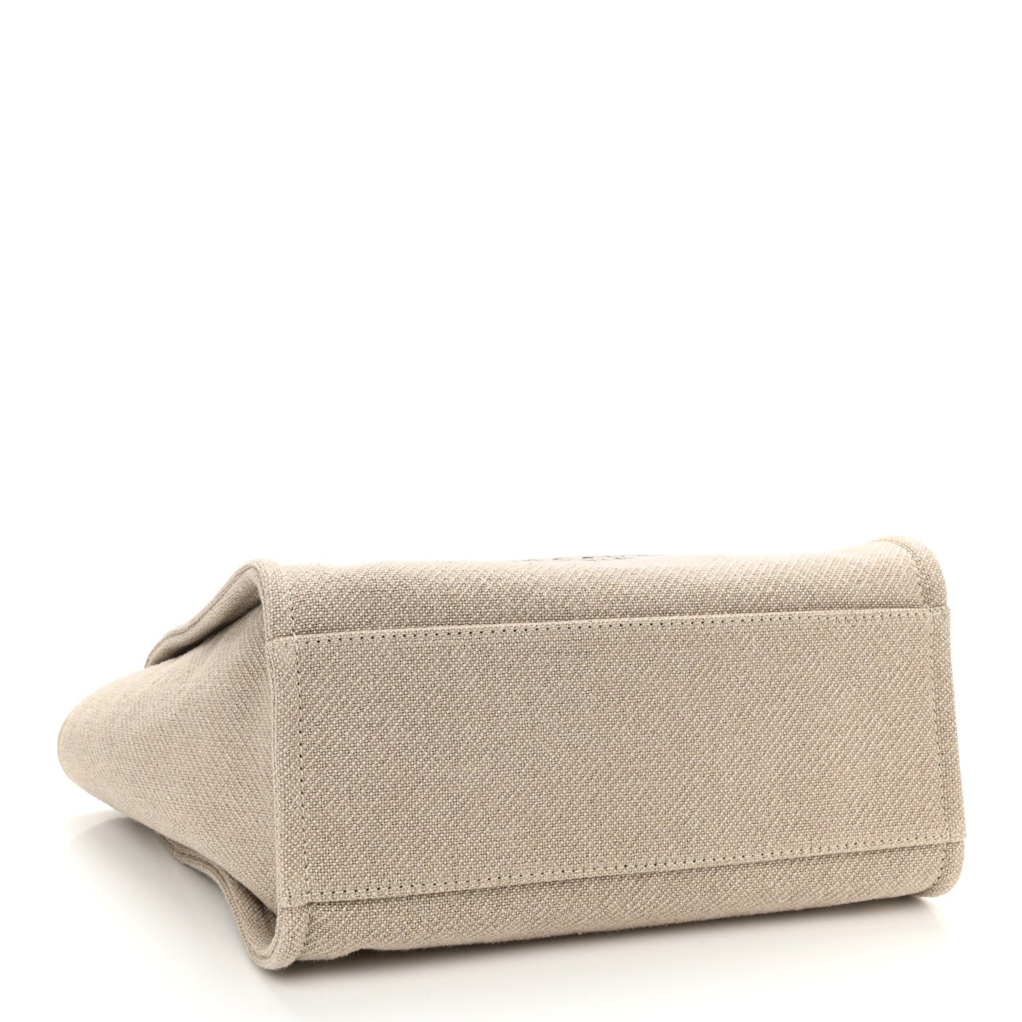Mixed Fibers Small Deauville Tote Beige Black
